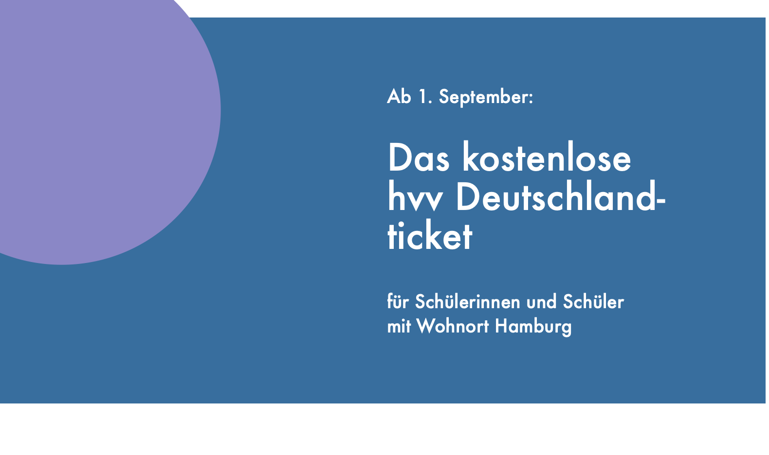 Kostenloses hvv Deutschlandticket für Schülerinnen und Schüler